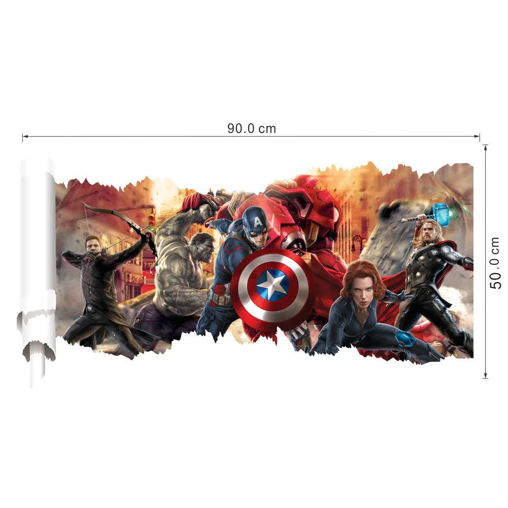 Marvel Avengers Wall Stickers Superhero Stickers Gift For Kids Bedroom Accessories Decorative Mural Art PVC Poster Waterproof
Marvel Avengers Wall Stickers Superhero Stickers Gift For Kids Bedroom Accessories Decorative Mural Art PVC Poster Waterproof
