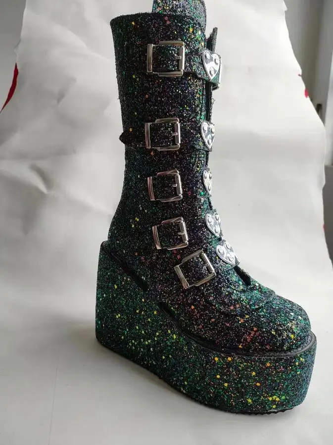 New boots 2021 autumn winter new thick-soled super high-heel bright leather personality colorful zipper mid-tube women's boots
New boots 2021 autumn winter new thick-soled super high-heel bright leather personality colorful zipper mid-tube women's boots