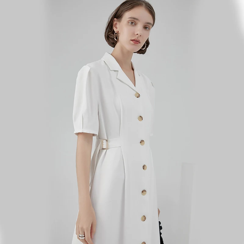 2019 New Spring Summer Lapel Short Sleeve Single Breated White Loose Long Temperament Dress Women Fashion Tide A904
2019 New Spring Summer Lapel Short Sleeve Single Breated White Loose Long Temperament Dress Women Fashion Tide A904