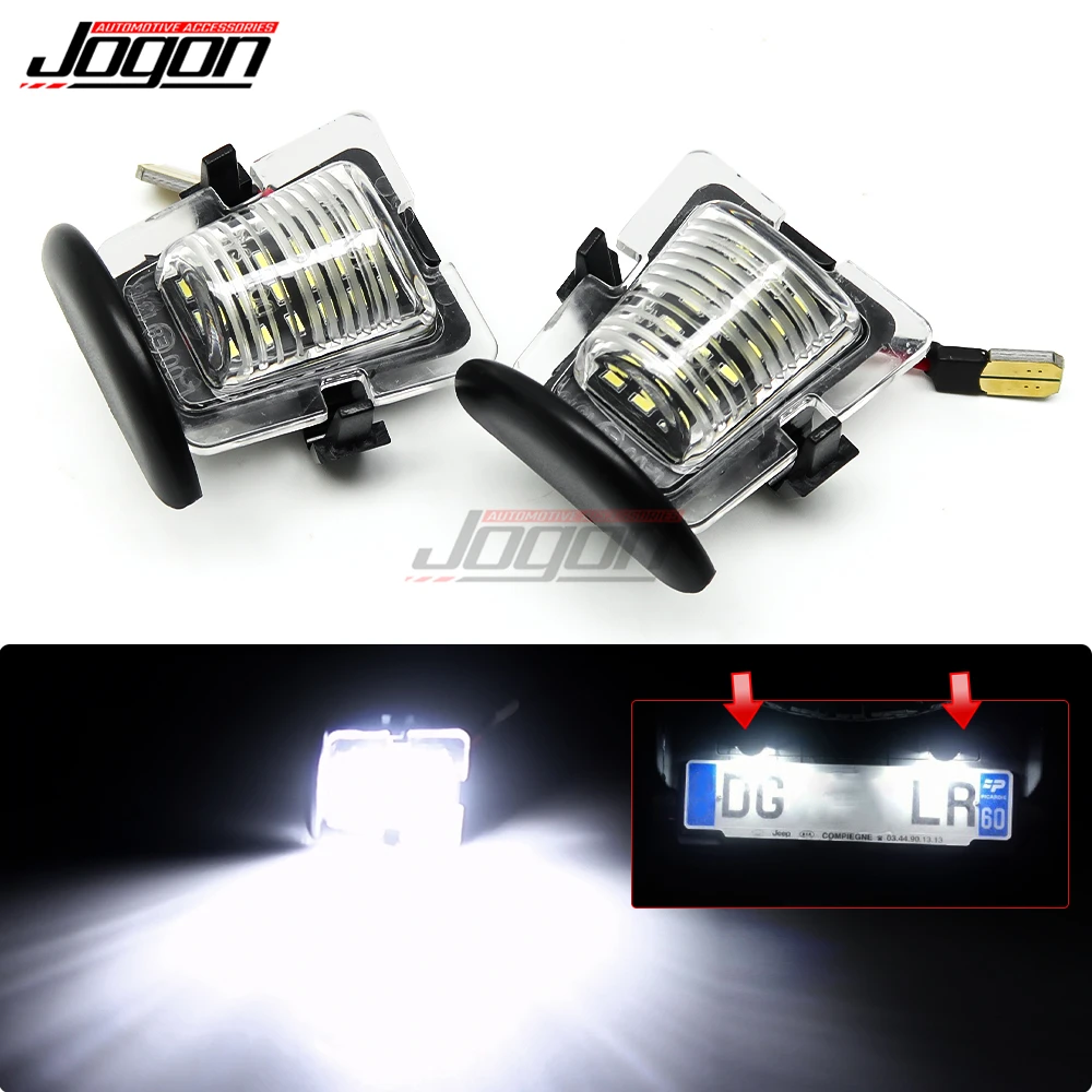 

For Jeep Wrangler JL JK JKU 2007-2020 White LED Rear Bumper Trunk Number License Plate Light Indicator Accessories