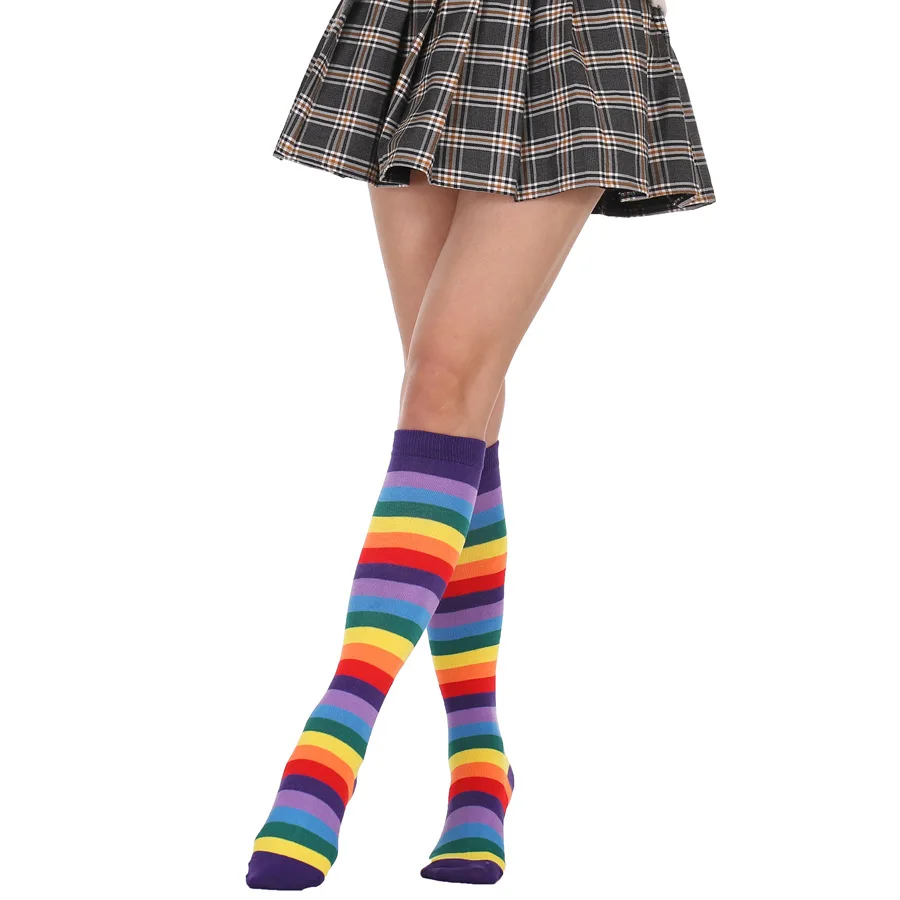 Women's socks rainbow striped tube socks medium thickness long tube women but knee cotton socks copsplay catwalk socks
Women's socks rainbow striped tube socks medium thickness long tube women but knee cotton socks copsplay catwalk socks