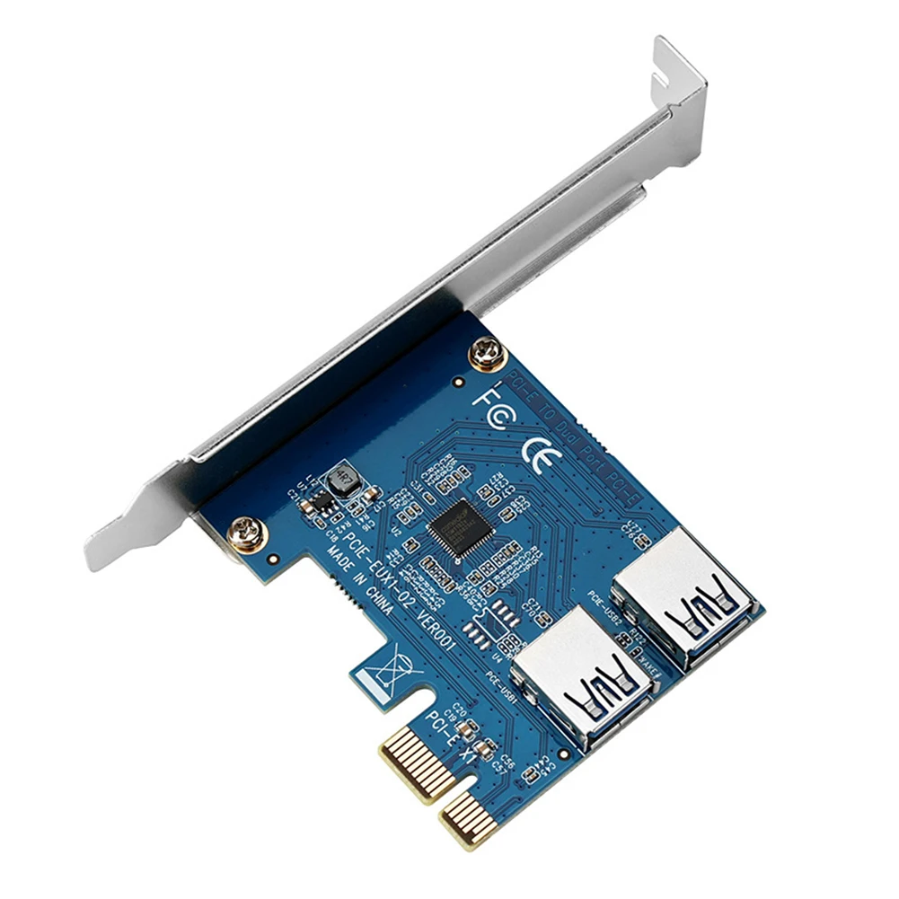 PCI-E 1 to 2 PCIe Riser Card PCI Express to 2x USB3.0 5Gbps Expansion Adapter for Computer Motherboard
PCI-E 1 to 2 PCIe Riser Card PCI Express to 2x USB3.0 5Gbps Expansion Adapter for Computer Motherboard