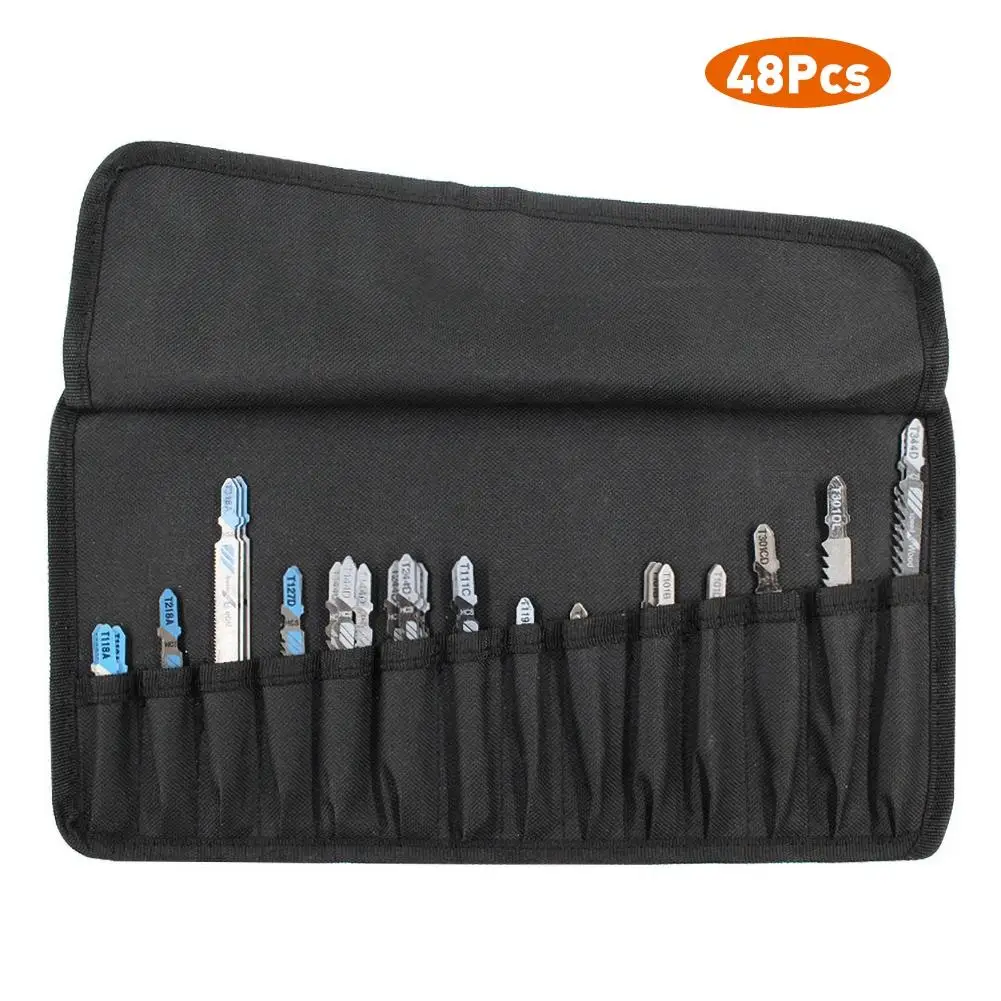 48Pcs T-Shank Jigsaw Blades Sets Assorted High Speed Steel Jig saw Blade Set Middle Serration Woodworking Metal Cutting Tool
48Pcs T-Shank Jigsaw Blades Sets Assorted High Speed Steel Jig saw Blade Set Middle Serration Woodworking Metal Cutting Tool