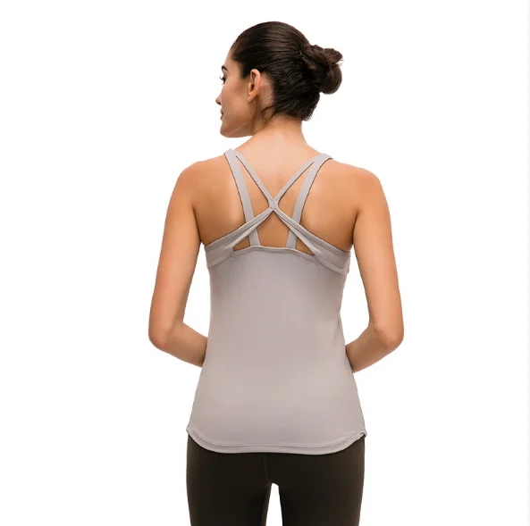 New professional yoga vest for women with chest pad hollowed out cross back quick-drying breathable exercise top
New professional yoga vest for women with chest pad hollowed out cross back quick-drying breathable exercise top