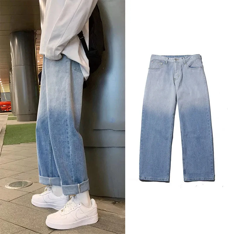 Casual Gradient Color Jeans Women Wide Leg Jean High Waist Loose Denim Trousers Streetwear Women's Pants Plus Size Summer New
Casual Gradient Color Jeans Women Wide Leg Jean High Waist Loose Denim Trousers Streetwear Women's Pants Plus Size Summer New