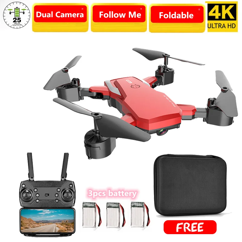 4K Aerial Photography 4K HD Camera /1080P Dual Camera Smart Follow Me Foldable RCQuadcopter 25mins play with 3pcs drone battery
4K Aerial Photography 4K HD Camera /1080P Dual Camera Smart Follow Me Foldable RCQuadcopter 25mins play with 3pcs drone battery