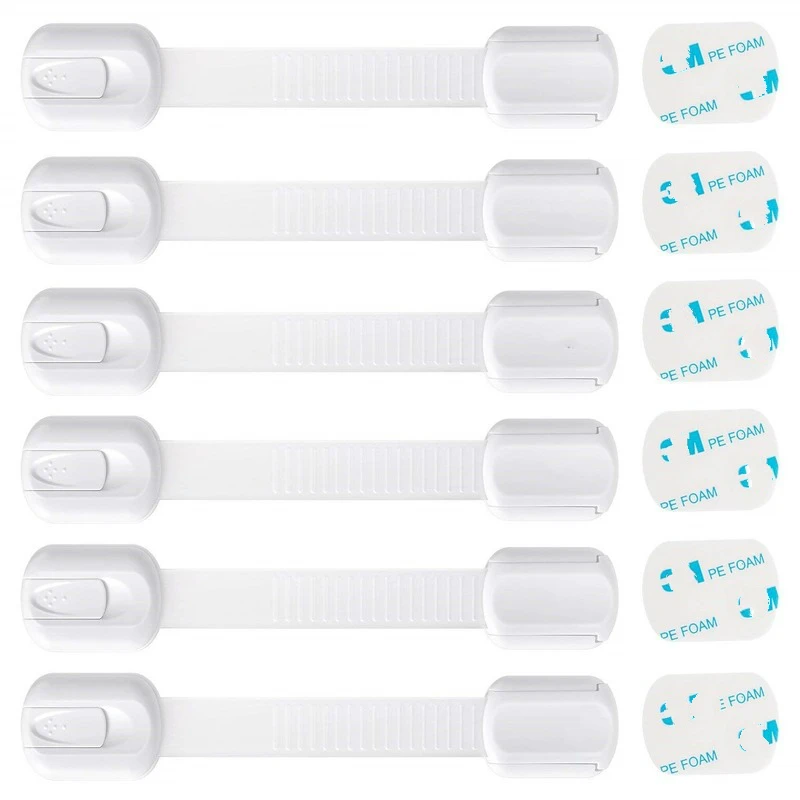6PCS Cabinet Lock Baby Safety Adjustable Rubber Lock Child Protection Cabinet Drawer Toilet Seat Without Tools or Drilling
6PCS Cabinet Lock Baby Safety Adjustable Rubber Lock Child Protection Cabinet Drawer Toilet Seat Without Tools or Drilling
