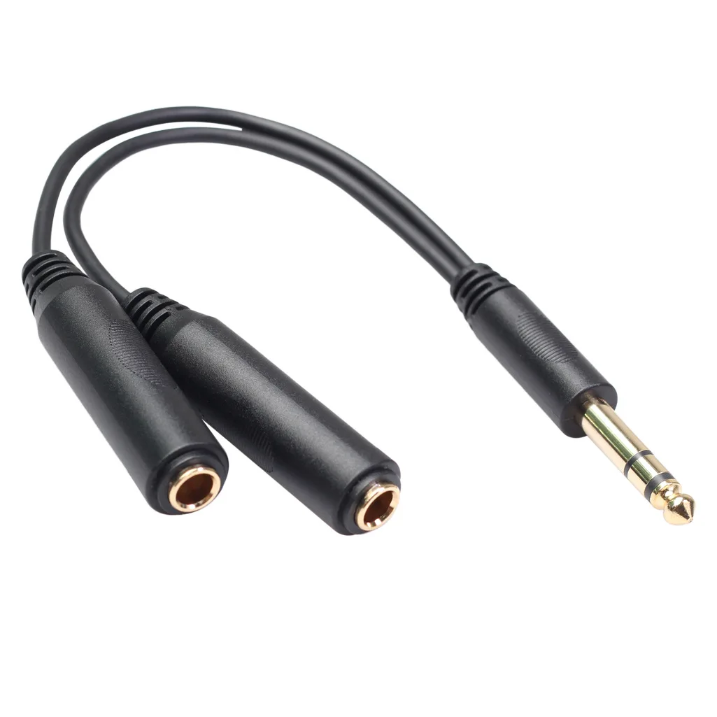 20cm Gold Plated Head All Copper Tape Shielded Stereo 6.35mm Public To Dual 6.35 Bus One Minute Two Audio Adapter
20cm Gold Plated Head All Copper Tape Shielded Stereo 6.35mm Public To Dual 6.35 Bus One Minute Two Audio Adapter