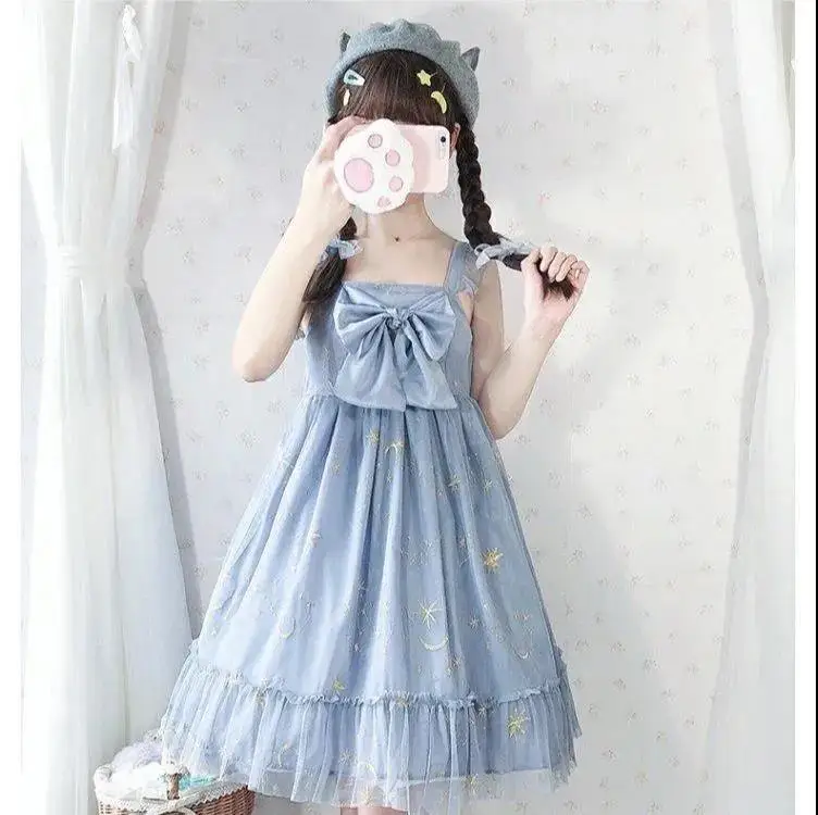 Hstar Cute Women's Lolita OP Dress Flouncing Lace Trim Japanese Harajuku Long Sleeves Doll Dress Fairy Vestidos
Hstar Cute Women's Lolita OP Dress Flouncing Lace Trim Japanese Harajuku Long Sleeves Doll Dress Fairy Vestidos
