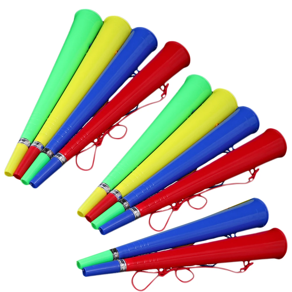 10 Pcs Sports Game Plastic Trumpet Fans Props Party Concert Horn Plastic Ornaments (Random Color)
10 Pcs Sports Game Plastic Trumpet Fans Props Party Concert Horn Plastic Ornaments (Random Color)