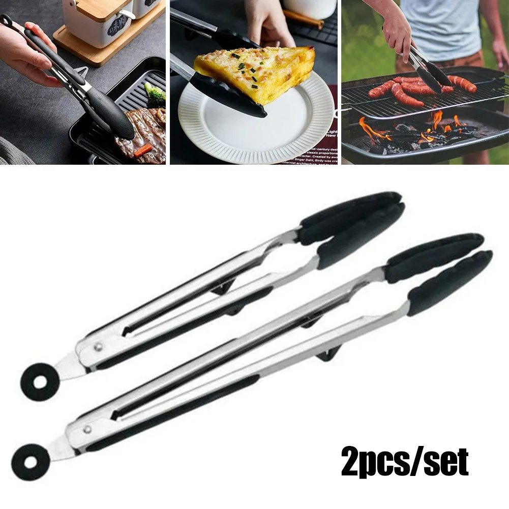 Silicone BBQ Grilling Tong Salad Bread Serving Tong 9\" & 12\" INCH Non-Stick Kitchen Barbecue Grilling Cooking Tong With Joint
Silicone BBQ Grilling Tong Salad Bread Serving Tong 9\" & 12\" INCH Non-Stick Kitchen Barbecue Grilling Cooking Tong With Joint