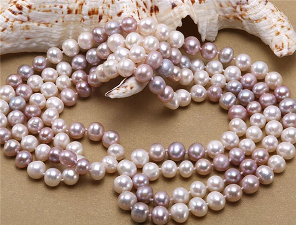 HABITOO Elegant Natural 8-9mm Multi-Color Baroque Freshwater Pearl Mix Sweater Necklace Long 47inch for Women Fashion Jewelry
HABITOO Elegant Natural 8-9mm Multi-Color Baroque Freshwater Pearl Mix Sweater Necklace Long 47inch for Women Fashion Jewelry