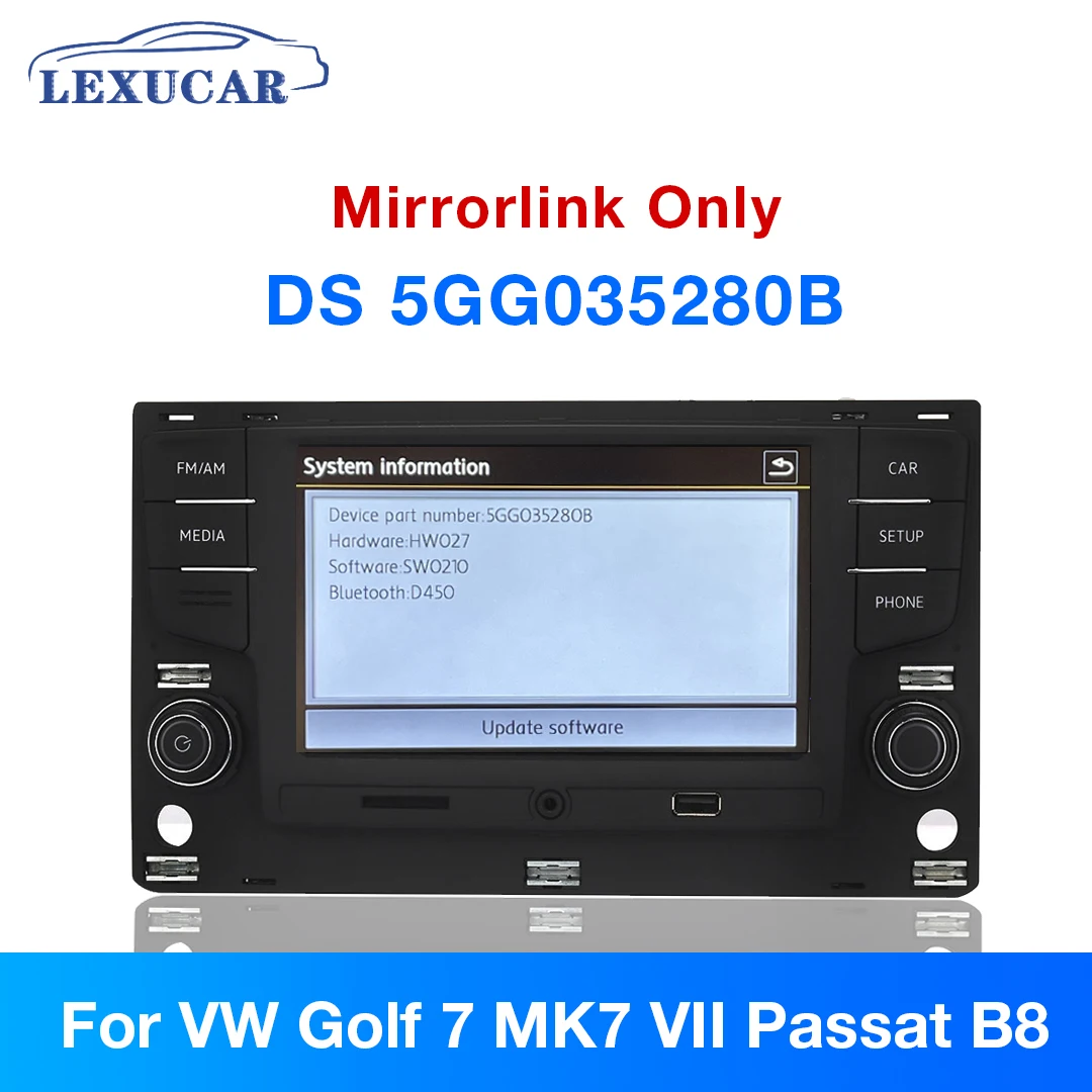 Lexucar 6,5 дюймов MirrorLink MQB автомобиль MIB радио 5GG 035 280B навигация для VW Golf 7 MK7 Passat B8 5GG035280B Ограниченная серия
Lexucar 6,5 дюймов MirrorLink MQB автомобиль MIB радио 5GG 035 280B навигация для VW Golf 7 MK7 Passat B8 5GG035280B Ограниченная серия