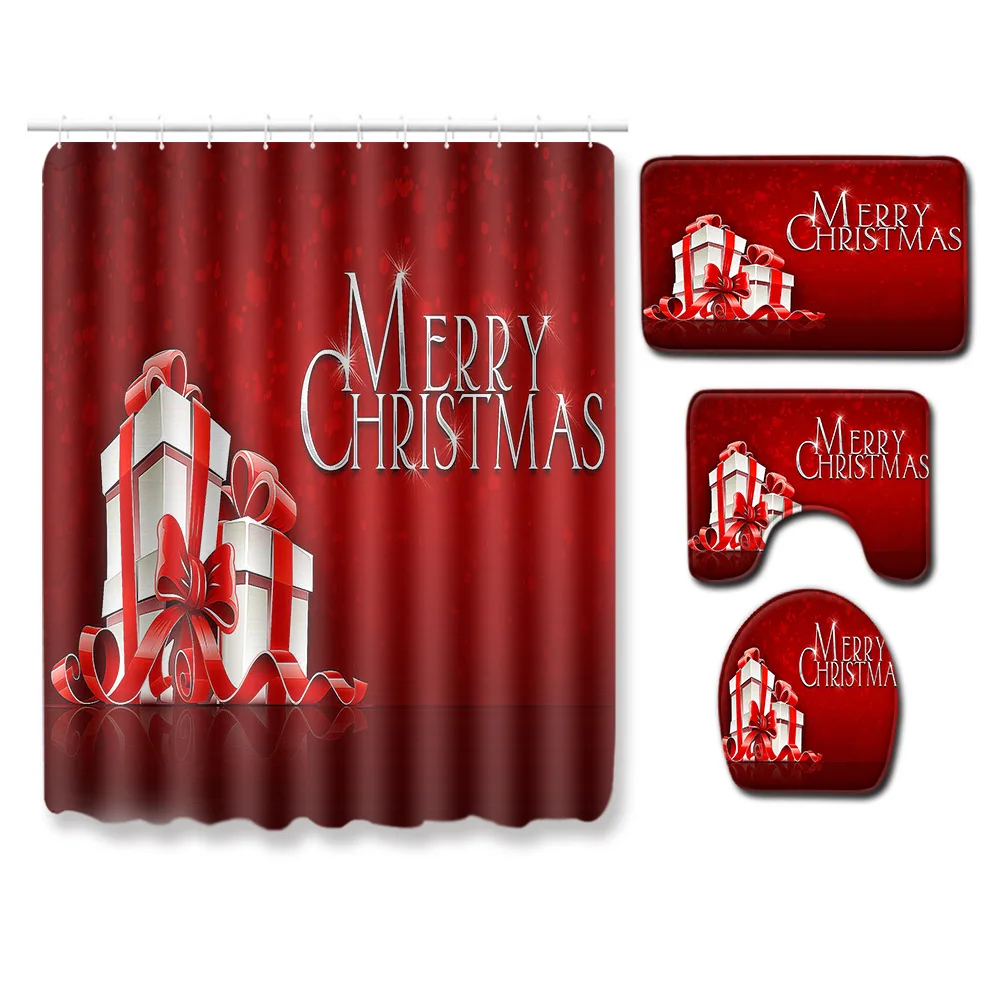 Zeegle Christmas Shower Curtain and Bath Mat Bathroom Carpet Waterproof Curtain Anti Slip Bathroom Carpets Soft 3pcs Toilet Set
Zeegle Christmas Shower Curtain and Bath Mat Bathroom Carpet Waterproof Curtain Anti Slip Bathroom Carpets Soft 3pcs Toilet Set