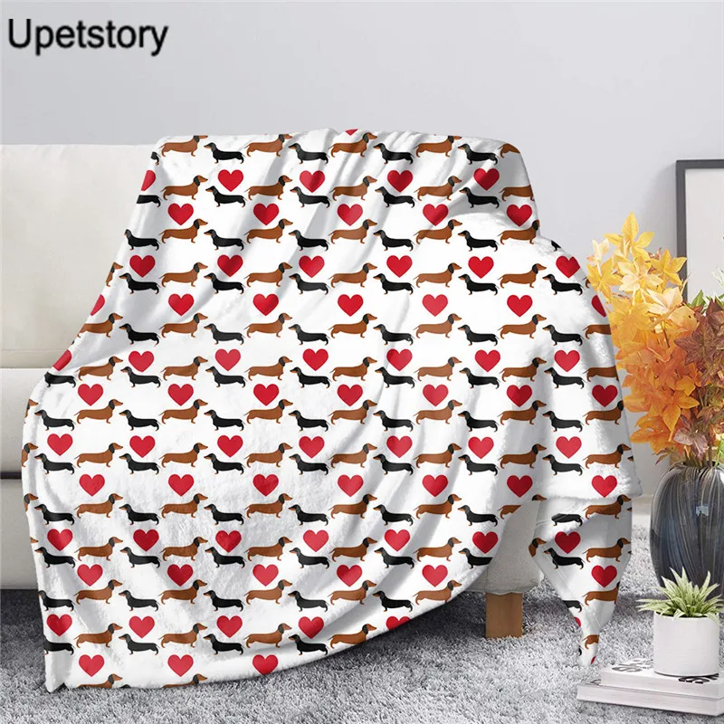 Upetstory Dachshund Throw Blanket on Bed 3D Animal Dog Plush Sherpa Blanket Warm Bedspread Thin Quilt for Office Travel Car Home
Upetstory Dachshund Throw Blanket on Bed 3D Animal Dog Plush Sherpa Blanket Warm Bedspread Thin Quilt for Office Travel Car Home