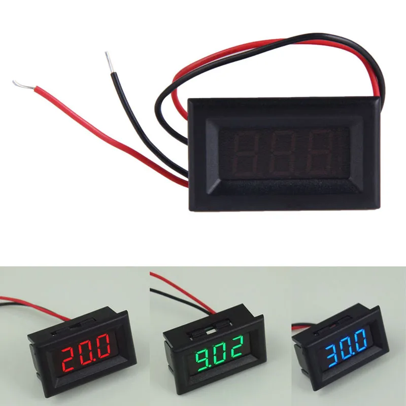Two Wires Digital Voltmeter LED Display DC2.5-30V Voltage Meter
Two Wires Digital Voltmeter LED Display DC2.5-30V Voltage Meter