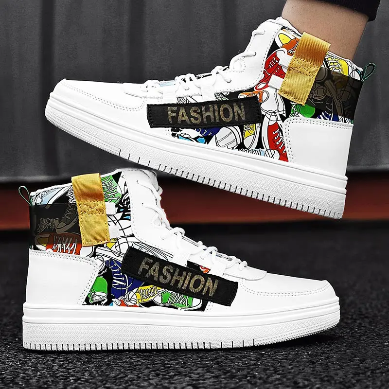 High Top PU Leather Mens Sports Shoes Men's Shoes Sneakers Women Running Shoes Man Sport Shoes Men Sneakers 2021 White GMB-1278
High Top PU Leather Mens Sports Shoes Men's Shoes Sneakers Women Running Shoes Man Sport Shoes Men Sneakers 2021 White GMB-1278