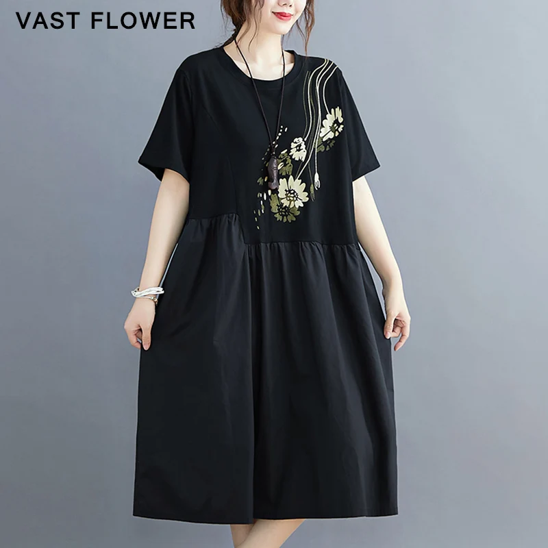 Black Vintage Floral Print Summer Dress Women New O-Neck Short Sleeve Casual Loose Ladies Dresses Vestidos Fashion Clothes 2021
Black Vintage Floral Print Summer Dress Women New O-Neck Short Sleeve Casual Loose Ladies Dresses Vestidos Fashion Clothes 2021