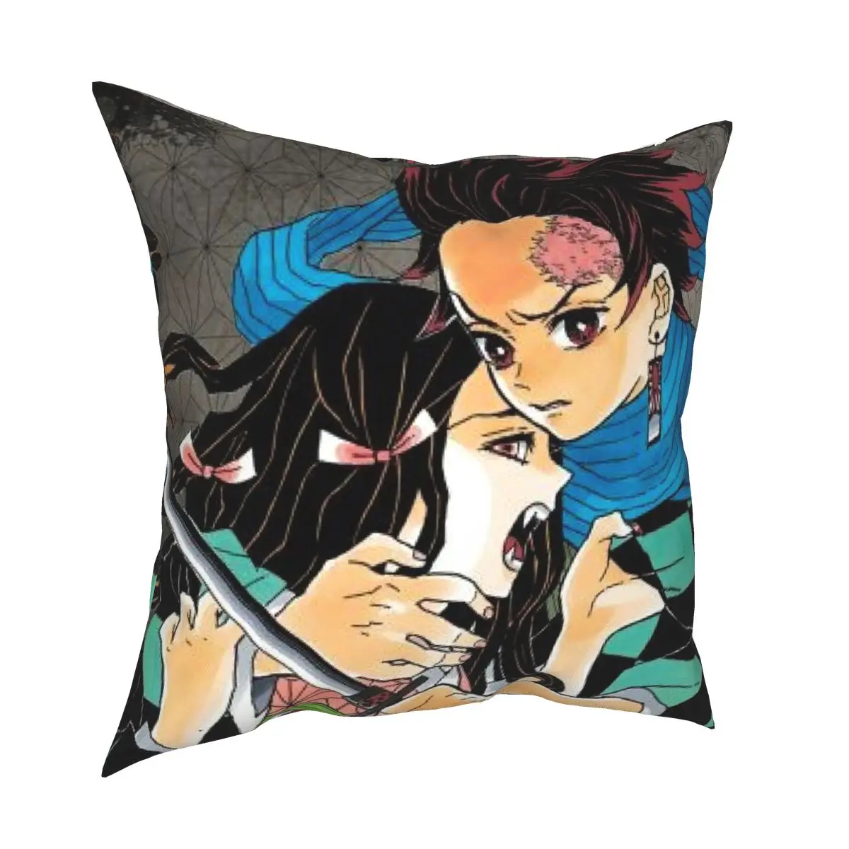 Demon Slayer Nezuko Tanjirou Pillowcase Soft Polyester Cushion Cover Decoration Throw Pillow Case Cover Home Square 45X45cm
Demon Slayer Nezuko Tanjirou Pillowcase Soft Polyester Cushion Cover Decoration Throw Pillow Case Cover Home Square 45X45cm