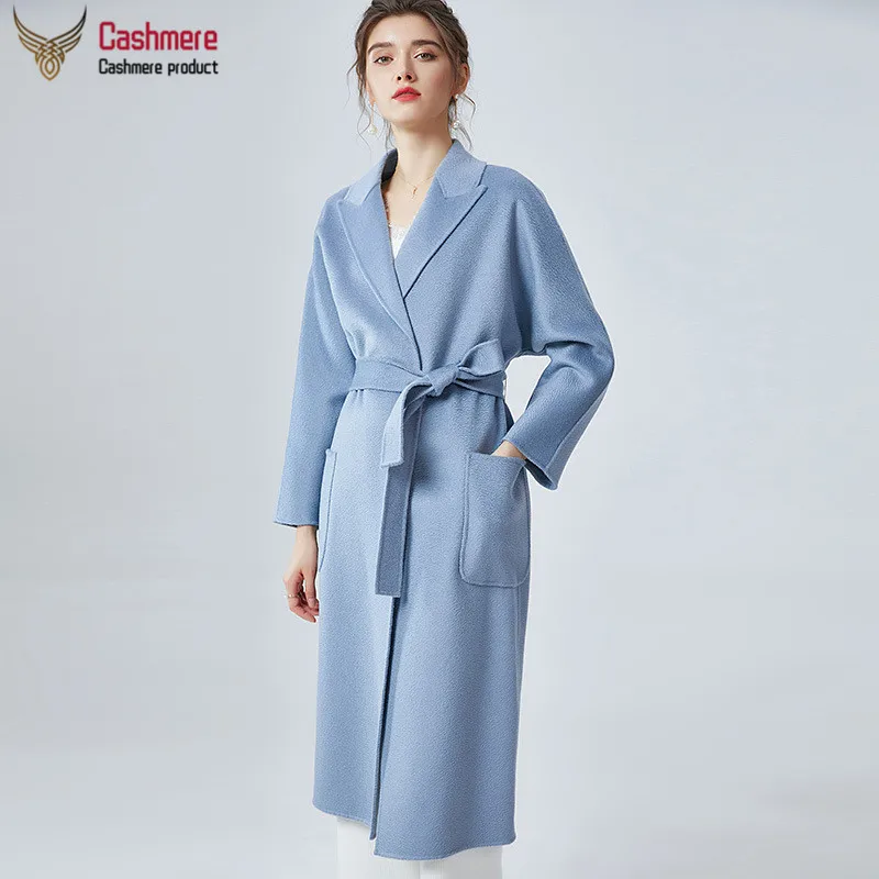 Coat Female Cashmere Long Winter Wool Coat Water Ripple Loose Lace Nightgown Woolen Coat Women Coat 2021 New High-end Camel Coat
Coat Female Cashmere Long Winter Wool Coat Water Ripple Loose Lace Nightgown Woolen Coat Women Coat 2021 New High-end Camel Coat