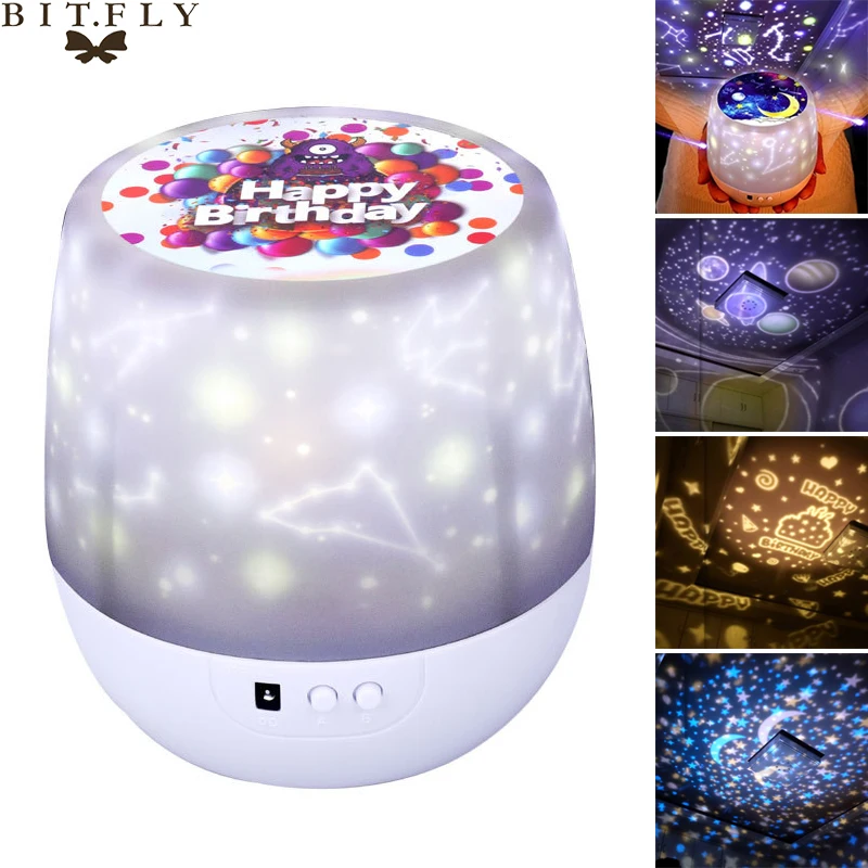 Sky Projector Star Moon Galaxy Happy Birthday Night Light Rotating LED Lamp For Kids Bedroom Decor Birthday Party Children Gifts
Sky Projector Star Moon Galaxy Happy Birthday Night Light Rotating LED Lamp For Kids Bedroom Decor Birthday Party Children Gifts
