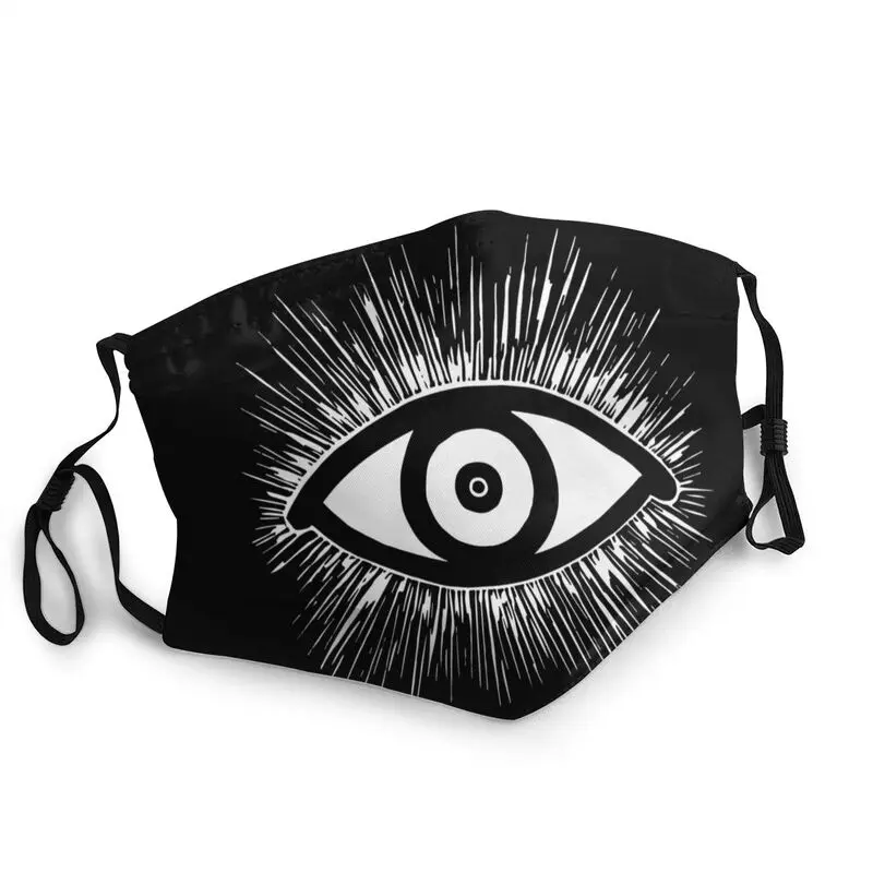 

Washable Evil Eye Halloween Mask for Face Adult Mystic Eyes Amulet Mask Men Women Anti Dust Protection Cover Respirator Muffle