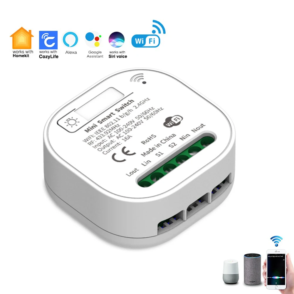 16A Mini Smart Switch Module 2Way Control Smart DIY Switch Vioce App Remote Control Work With Alexa Google Home Siri Vioce Cozy
16A Mini Smart Switch Module 2Way Control Smart DIY Switch Vioce App Remote Control Work With Alexa Google Home Siri Vioce Cozy