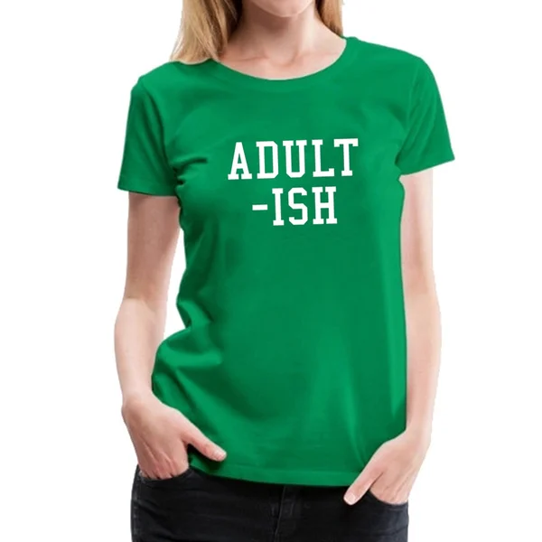 Adult-ish Letter Printed Funny T-shirt Women Tee Street Style Fashion Top Tee Histpers
Adult-ish Letter Printed Funny T-shirt Women Tee Street Style Fashion Top Tee Histpers