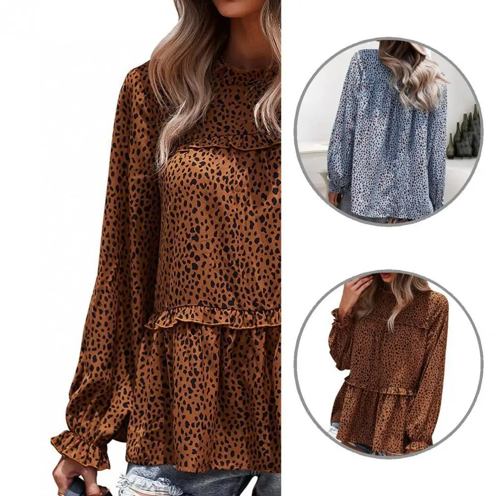 Lightweight Fashion Long Lantern Sleeve Leopard Shirt Shirt Women Shirt Pullover for Going Out
Lightweight Fashion Long Lantern Sleeve Leopard Shirt Shirt Women Shirt Pullover for Going Out
