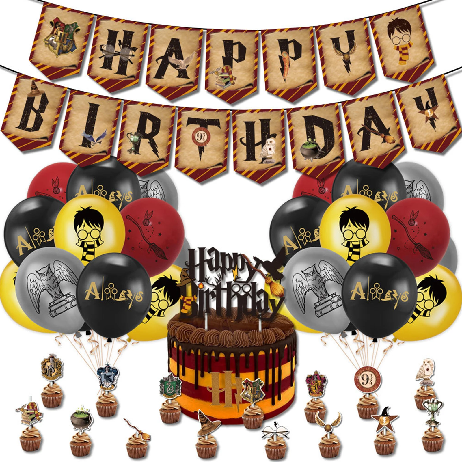 Birthday Decorations Balloons Happy Birthday Banner Cake Decorations for Kids Magician Wizard Themed Party Decor
Birthday Decorations Balloons Happy Birthday Banner Cake Decorations for Kids Magician Wizard Themed Party Decor