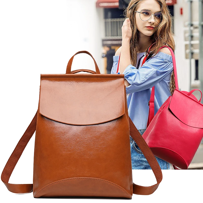 YILIAN Soft leather backpack female 2021 new trend casual fashion joker large capacity travel backpack
YILIAN Soft leather backpack female 2021 new trend casual fashion joker large capacity travel backpack