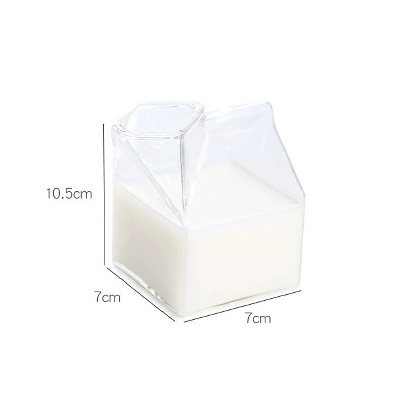 250ml Creative Water Bottles Simple Transparent Milk Box Shape glass Cups Students Drink Bottle for Juice Coffee Tea Drinkware
250ml Creative Water Bottles Simple Transparent Milk Box Shape glass Cups Students Drink Bottle for Juice Coffee Tea Drinkware
