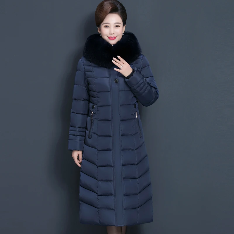 Women Middle-aged X-Long Thicken Winter Jackets 2019 New Ladies Fur Hooded Collar Coats Warm Cotton Parkas Female Outerwear 6XL
Women Middle-aged X-Long Thicken Winter Jackets 2019 New Ladies Fur Hooded Collar Coats Warm Cotton Parkas Female Outerwear 6XL