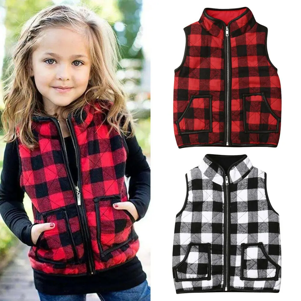 1-6 Years Toddler Baby Girls Plaid Vest Outwear Zipper Coat Waistcoat Warm Jacket Autumn Winter Clothes
1-6 Years Toddler Baby Girls Plaid Vest Outwear Zipper Coat Waistcoat Warm Jacket Autumn Winter Clothes