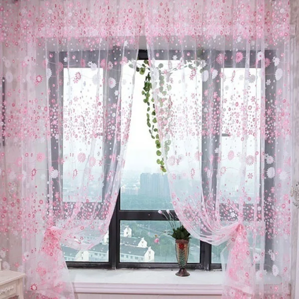 2 Pieces/pair Chic Room Floral Pattern Voile Window Curtain Sheer Voile Panel Drapes Curtain
2 Pieces/pair Chic Room Floral Pattern Voile Window Curtain Sheer Voile Panel Drapes Curtain