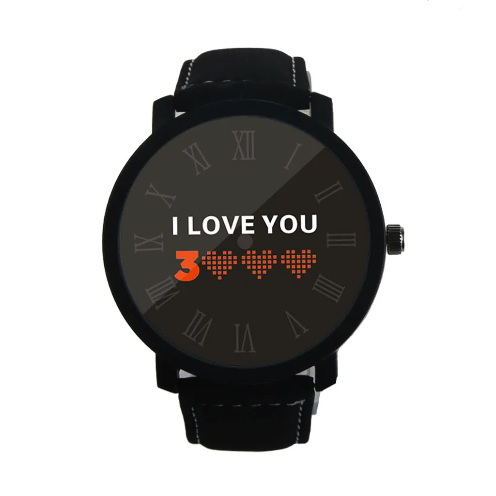 I LOVE YOU 3000 Print Men Fashion Quartz Watch Simple Leather Belt Men's And Women Watches relogio masculino часы мужские
I LOVE YOU 3000 Print Men Fashion Quartz Watch Simple Leather Belt Men's And Women Watches relogio masculino часы мужские
