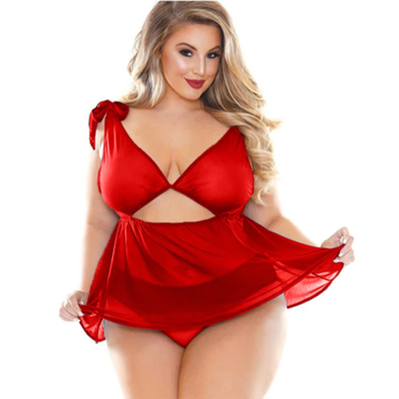 Women Sexy Nightwear Plus Size M-XXL Lace Nightgown Sleepwear Dress G-String Sexy Lingerie Large size Sleepwear nightgown
Women Sexy Nightwear Plus Size M-XXL Lace Nightgown Sleepwear Dress G-String Sexy Lingerie Large size Sleepwear nightgown