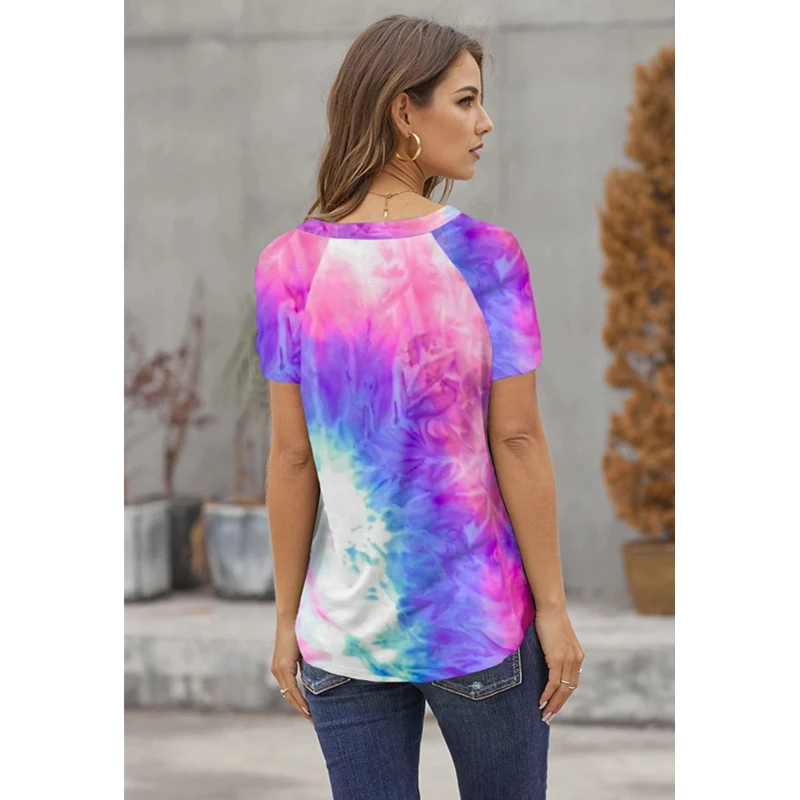 Summer T Shirt Women Tie-dye Print T-shirt Short Sleeve O Neck Gradient Clothes Ladies Womens Clothing T-shirts Tee Shirts
Summer T Shirt Women Tie-dye Print T-shirt Short Sleeve O Neck Gradient Clothes Ladies Womens Clothing T-shirts Tee Shirts