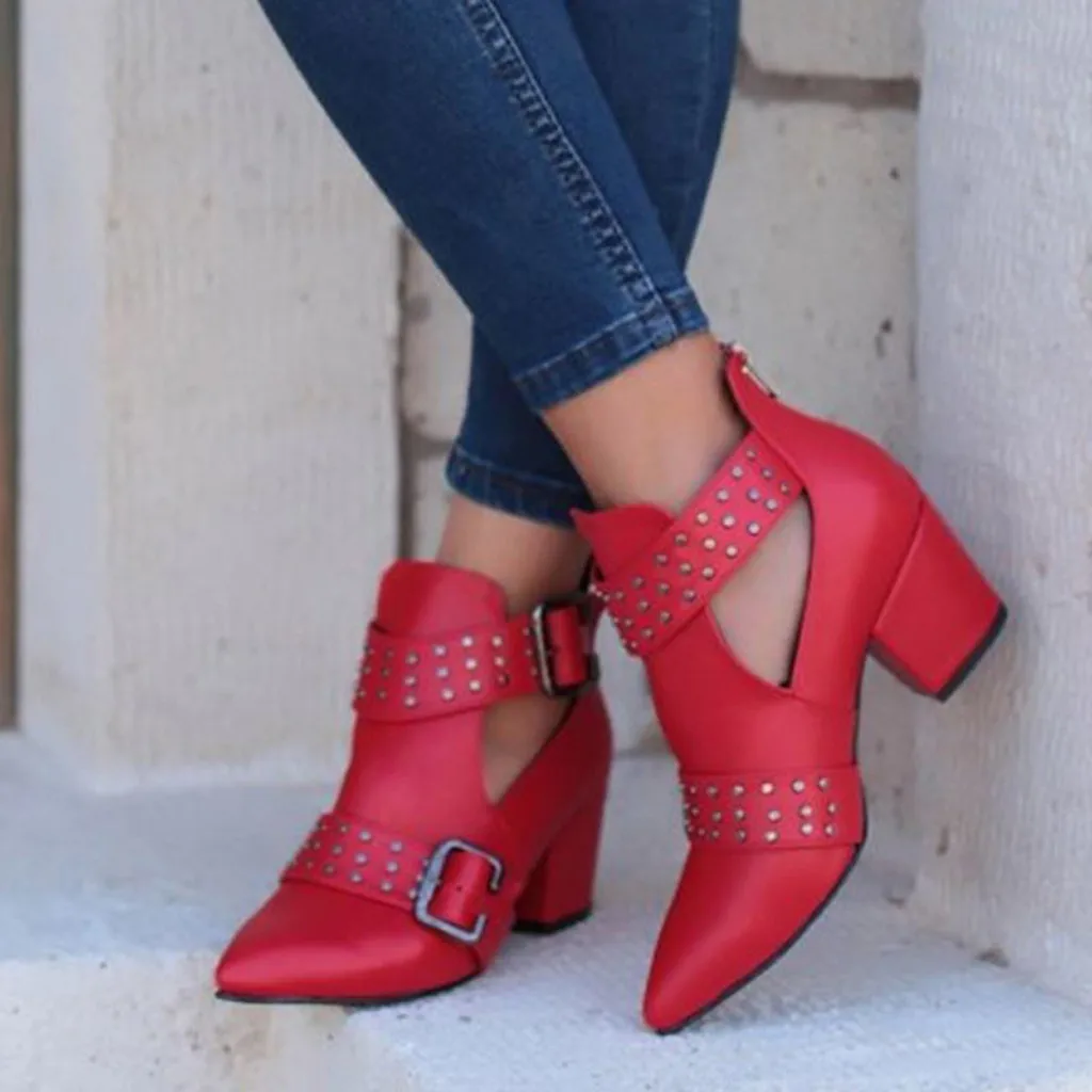 Autumn Women's Boots Vintage Leather Pointed Toe Rome Ankle Boots Buckle Zipper Casual Single Shoes Female Rivet Free shipping
Autumn Women's Boots Vintage Leather Pointed Toe Rome Ankle Boots Buckle Zipper Casual Single Shoes Female Rivet Free shipping