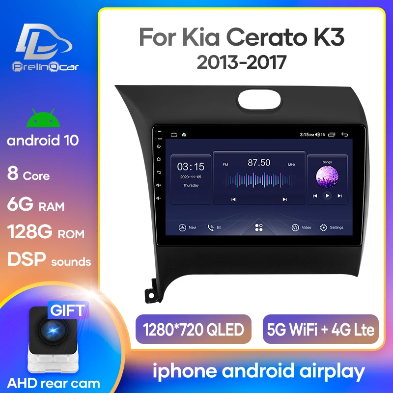 Prelingcar For Kia Cerato K3 FORTE Андроид 10 автомагнитола нет магнитола 2 din DVD для Киа Серато