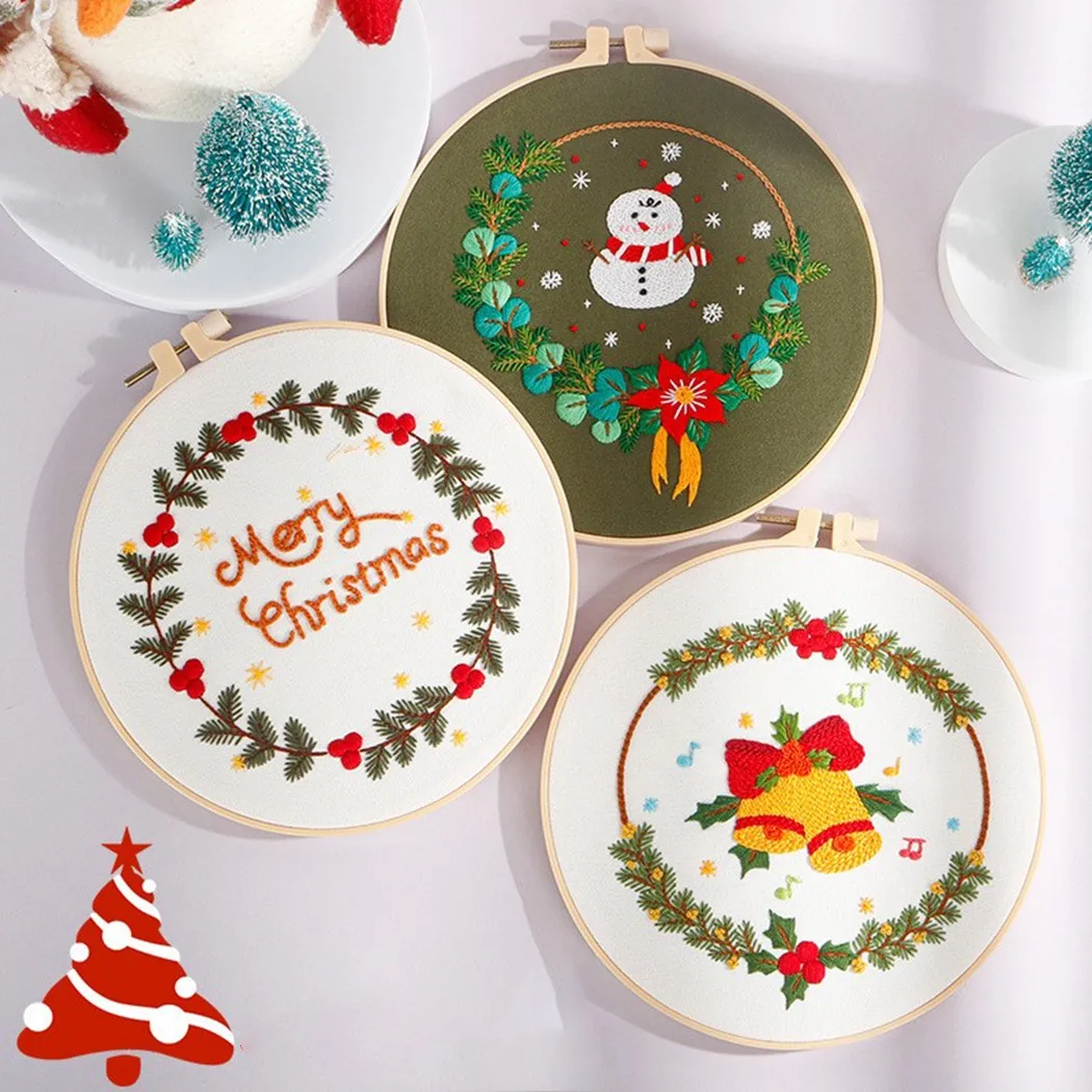Christmas Embroidery Set DIY Material Bag Cross Stitch Kit Beginner Embroidery Punch Needle Sewing Accessories
Christmas Embroidery Set DIY Material Bag Cross Stitch Kit Beginner Embroidery Punch Needle Sewing Accessories