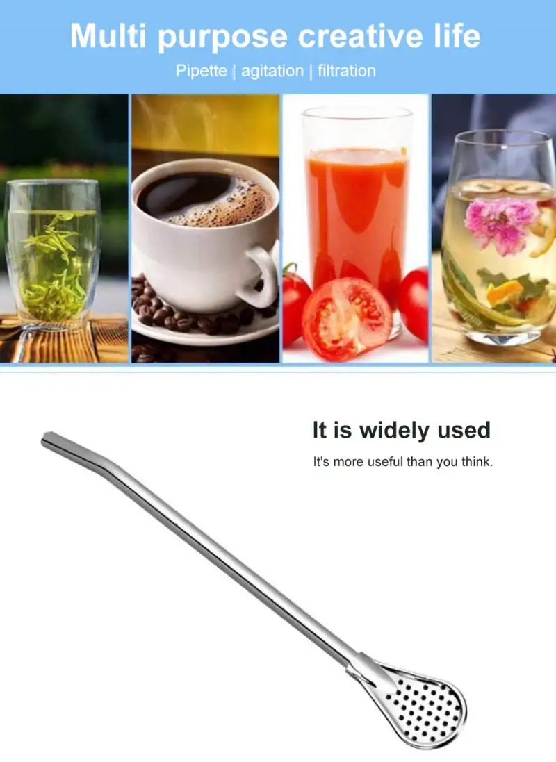Spoon Tea Filter Tea Straws Yerba Mate Stainless Steel Drinking Straw Gourd Reusable Tea Tools Washable Bar Accessories
Spoon Tea Filter Tea Straws Yerba Mate Stainless Steel Drinking Straw Gourd Reusable Tea Tools Washable Bar Accessories