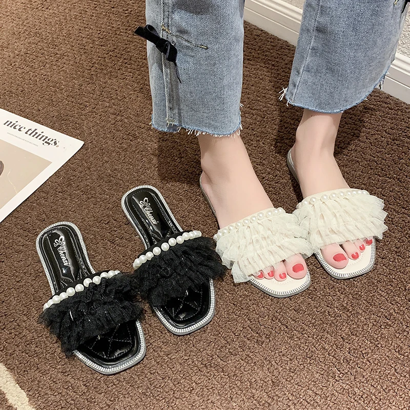 Shoes Women Ladies' Slippers String Bead Luxury Slides Pantofle Soft Designer 2021 Flat Fabric Rubber Basic PU Fashion Cotton
Shoes Women Ladies' Slippers String Bead Luxury Slides Pantofle Soft Designer 2021 Flat Fabric Rubber Basic PU Fashion Cotton