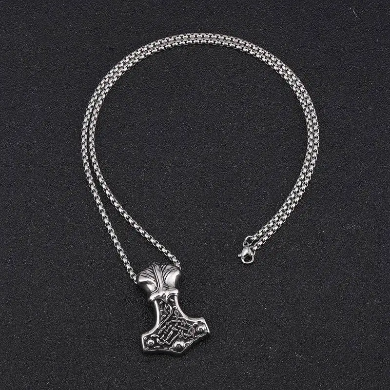 1 шт. кулон Молот Тора Mjolnir ожерелье викингов Скандинавское с цепочкой из