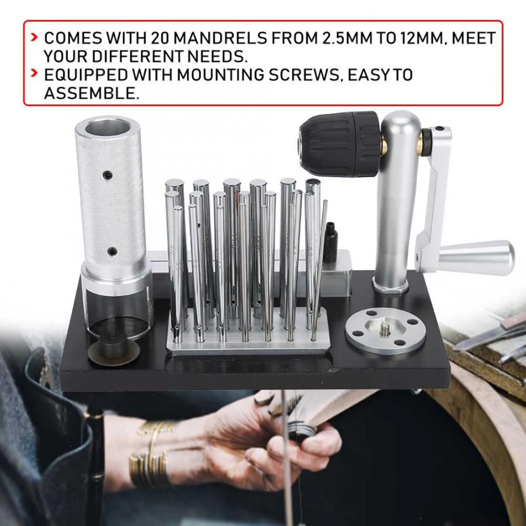 Jump Ring Maker, Ring Bending Machine Jewelry Making, Alloy Steel Manual Bending
Jump Ring Maker, Ring Bending Machine Jewelry Making, Alloy Steel Manual Bending