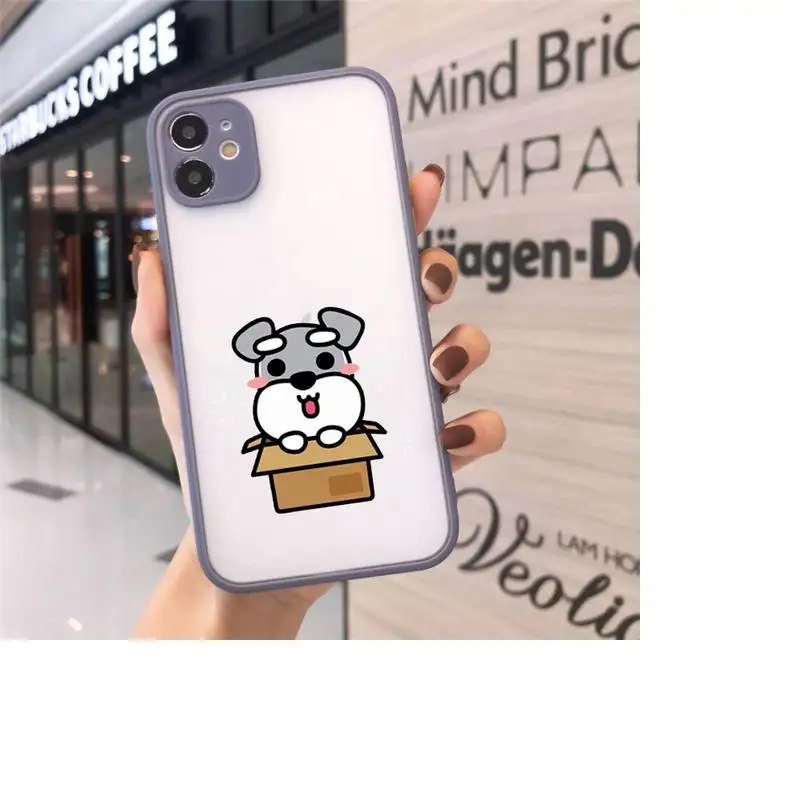 Cartoon schnauzer dog Phone Cases Matte Transparent for iPhone 7 8 11 12 s mini pro X XS XR MAX Plus cover funda
Cartoon schnauzer dog Phone Cases Matte Transparent for iPhone 7 8 11 12 s mini pro X XS XR MAX Plus cover funda