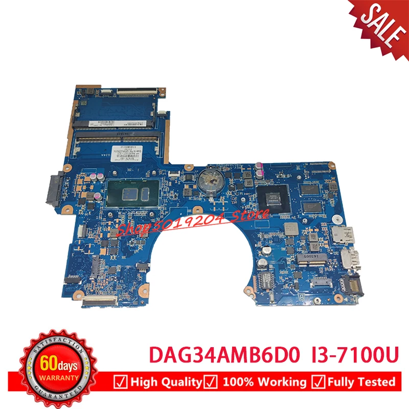Материнская плата для ноутбука HP Pavilion 15-AU с процессором SR2ZW I3-7100U DAG34AMB6D0 901579-001 901579-601 901579-501
Материнская плата для ноутбука HP Pavilion 15-AU с процессором SR2ZW I3-7100U DAG34AMB6D0 901579-001 901579-601 901579-501