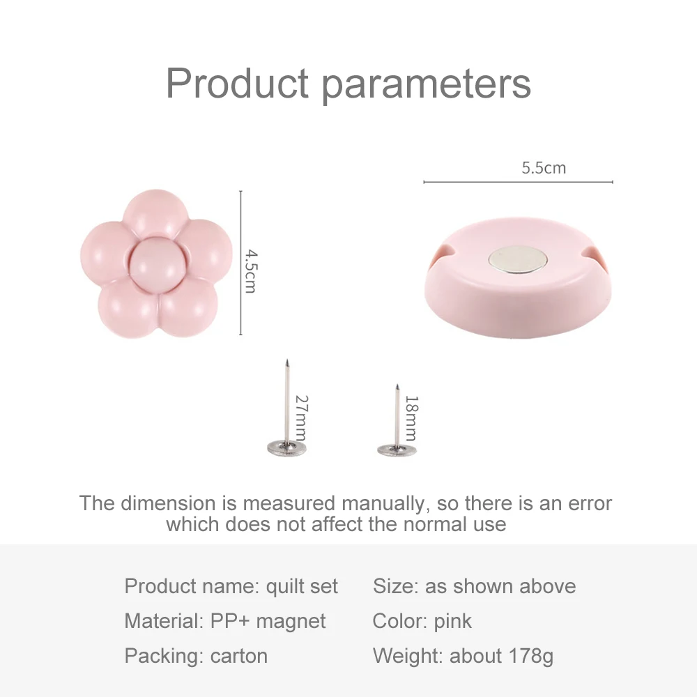 12Pcs/Set Non-Slip Flowers Duvet DIY Quilt Clips Blanket Holder Fastener Quilt Bed Sheet Gripper Clamp Button Quilt Holder Fixer
12Pcs/Set Non-Slip Flowers Duvet DIY Quilt Clips Blanket Holder Fastener Quilt Bed Sheet Gripper Clamp Button Quilt Holder Fixer