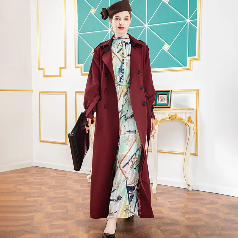 2020 Autumn Trench Coat for Office Lady Pockets Adjustable Waist Double Breasted Long Coat British Style Collar Outwear DZ2541
2020 Autumn Trench Coat for Office Lady Pockets Adjustable Waist Double Breasted Long Coat British Style Collar Outwear DZ2541