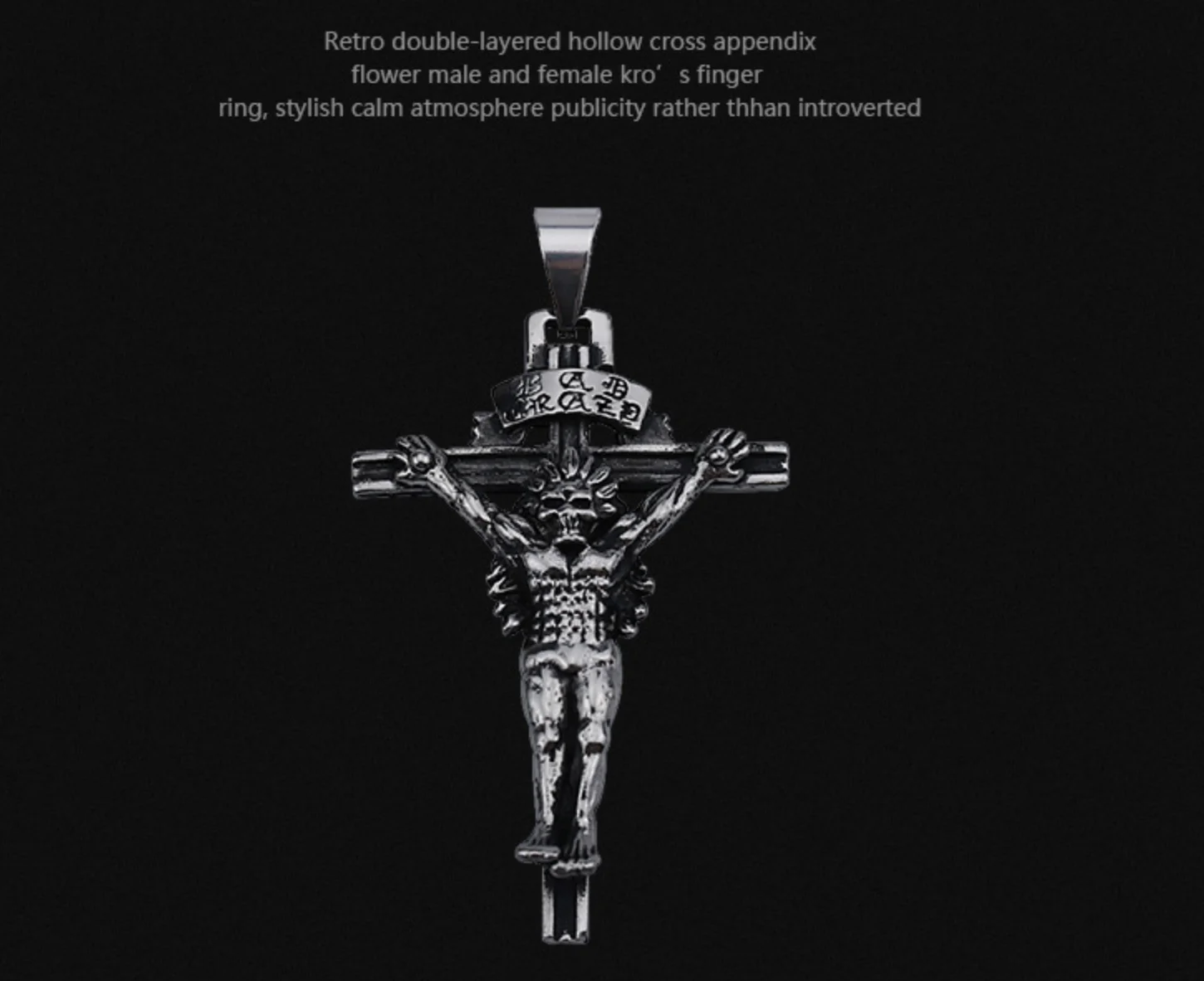 Retro Punk Domineering Pendant Accessories Titanium Steel Cross Skull Men's Pendant Stainless Steel Necklace Jewelry for Men
Retro Punk Domineering Pendant Accessories Titanium Steel Cross Skull Men's Pendant Stainless Steel Necklace Jewelry for Men